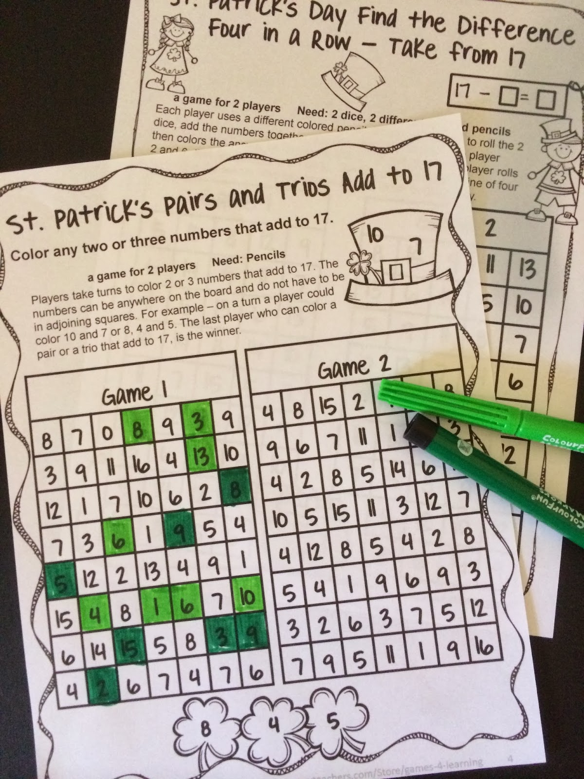 Fun Games 4 Learning: St. Patrick's Day Math FREEBIES